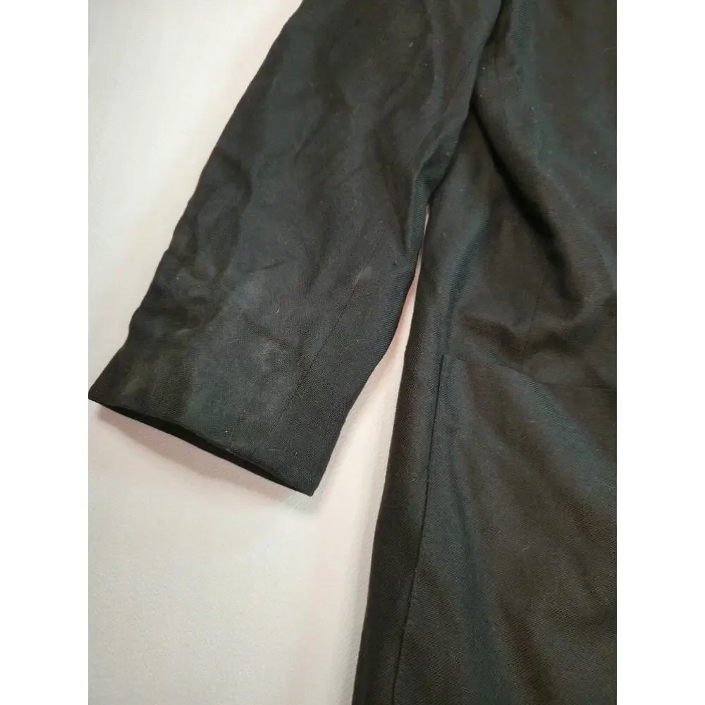 Christian Dior Womens Blazer Suit Jacket Size 10 Black Vintage Single Button